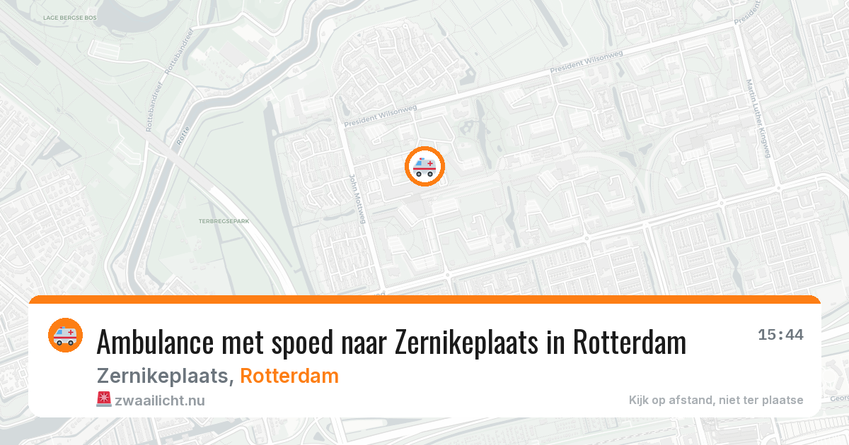 Ambulance met spoed naar Zernikeplaats in Rotterdam — 14 jul 2026
