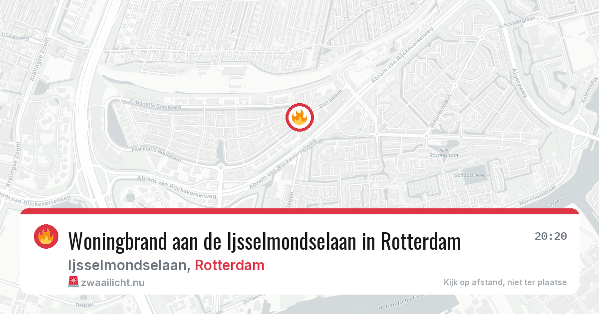 Woningbrand aan de Ijsselmondselaan in Rotterdam — 21 mrt 2026