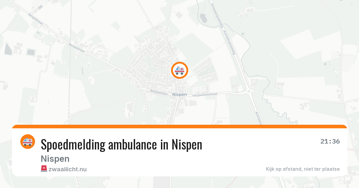 Spoedmelding ambulance in Nispen — 22 jul 2026