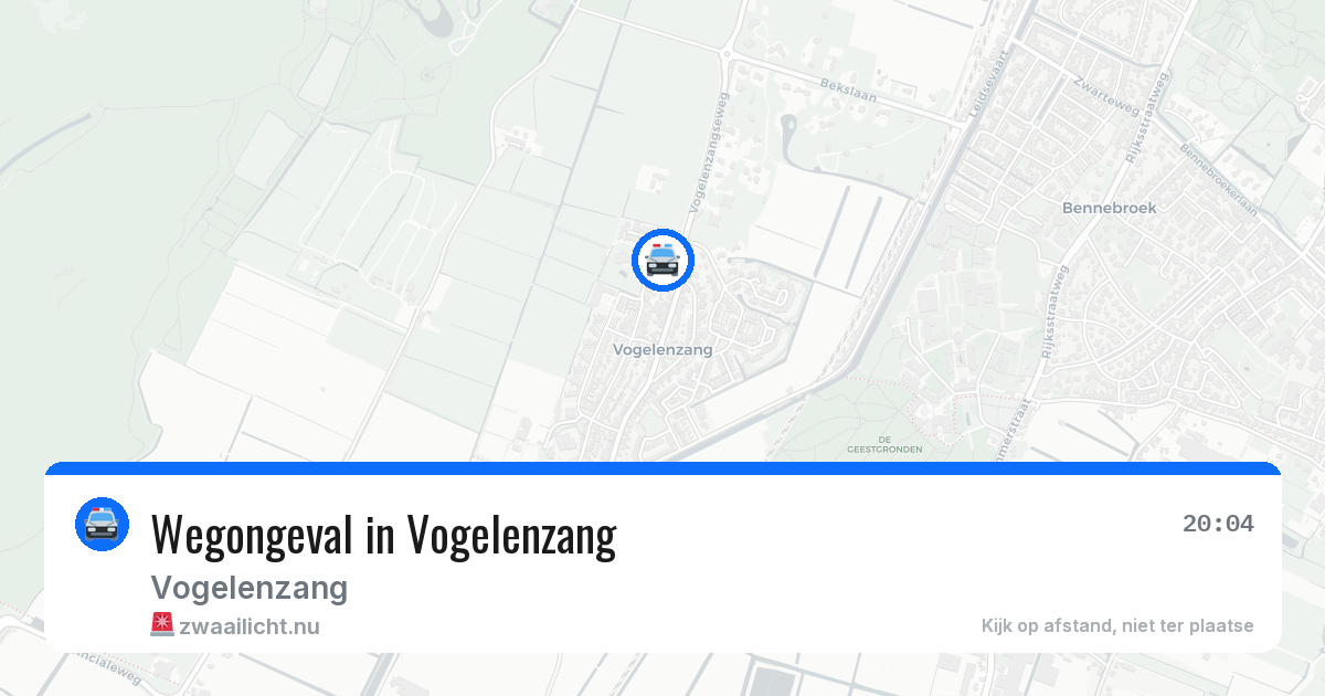 Wegongeval in Vogelenzang — 10 mei 2026