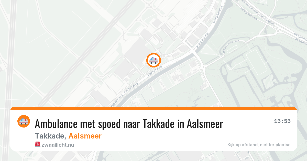 Ambulance met spoed naar Takkade in Aalsmeer — 20 mrt 2026