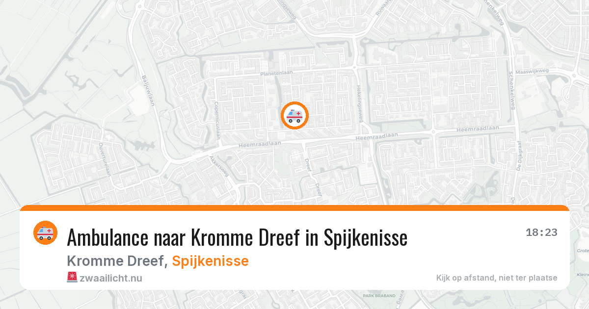Ambulance naar Kromme Dreef in Spijkenisse — 20 jul 2026