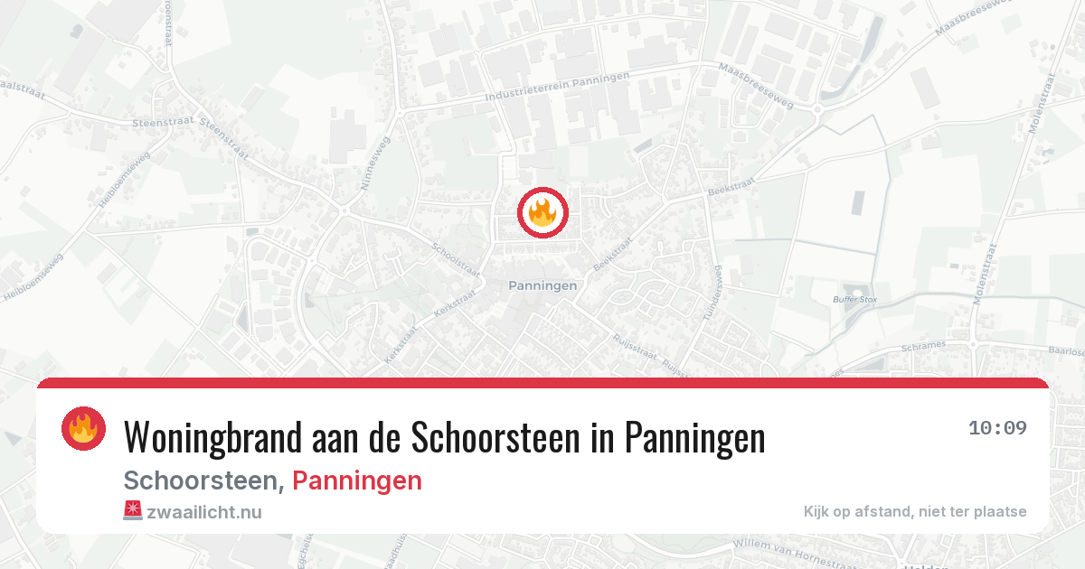 Woningbrand aan de Schoorsteen in Panningen — 12 mrt 2026
