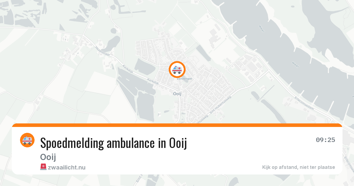 Spoedmelding ambulance in Ooij — 27 mrt 2026