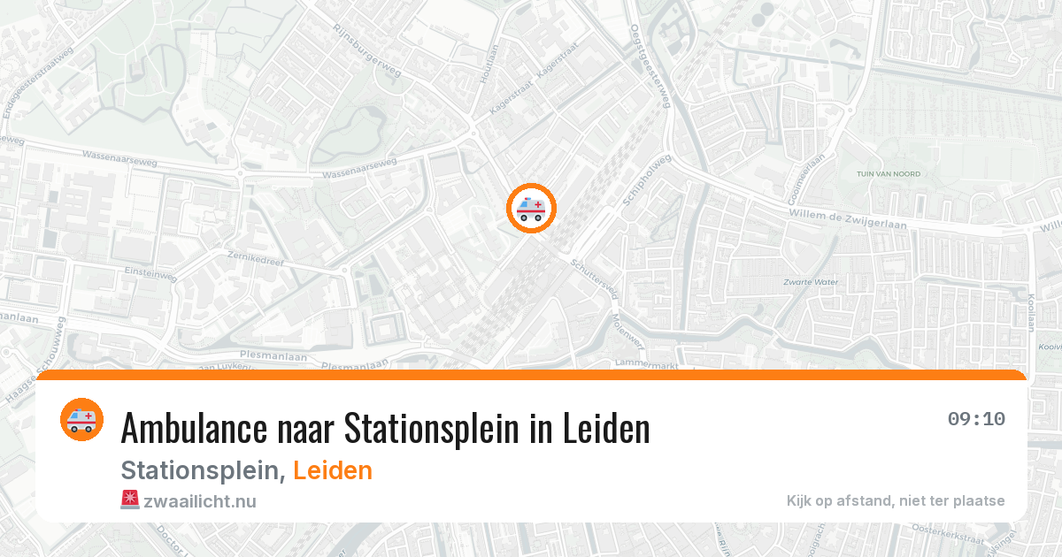 Ambulance naar Stationsplein in Leiden — 26 jul 2026