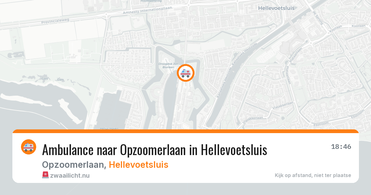 Ambulance naar Opzoomerlaan in Hellevoetsluis — 12 jul 2026