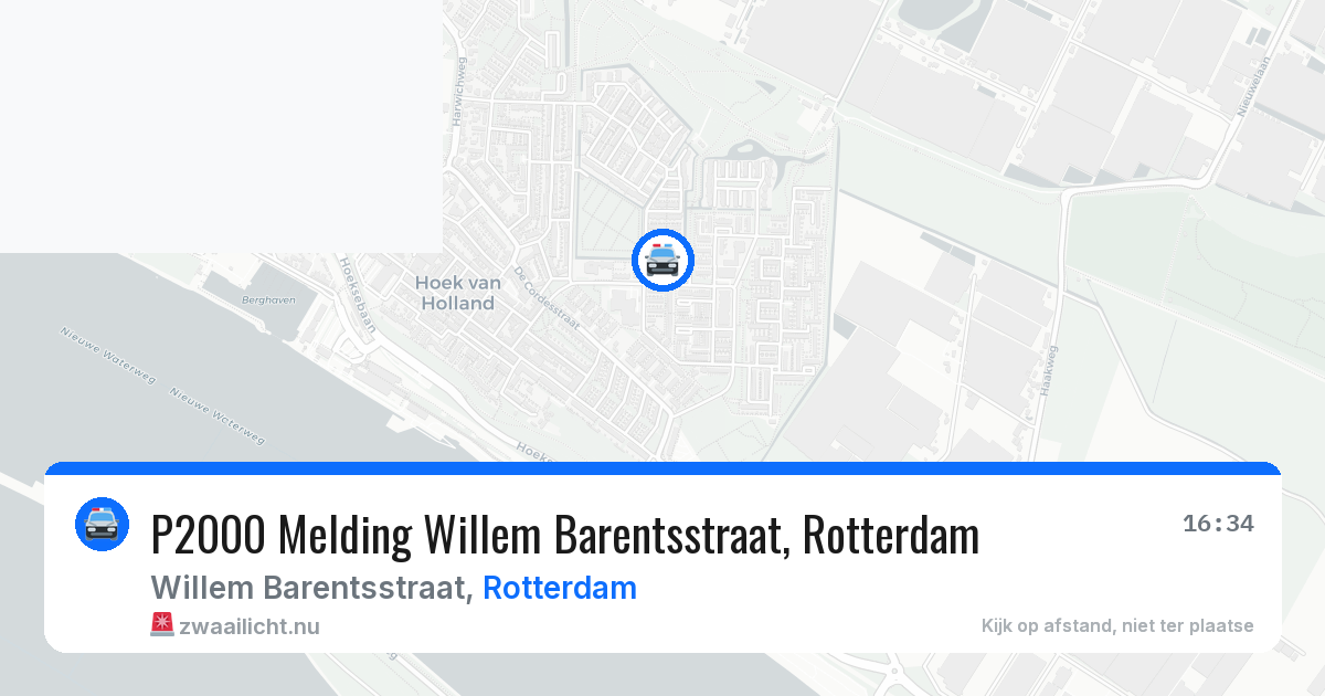 P2000 Melding Willem Barentsstraat, Rotterdam — 10 jul 2026