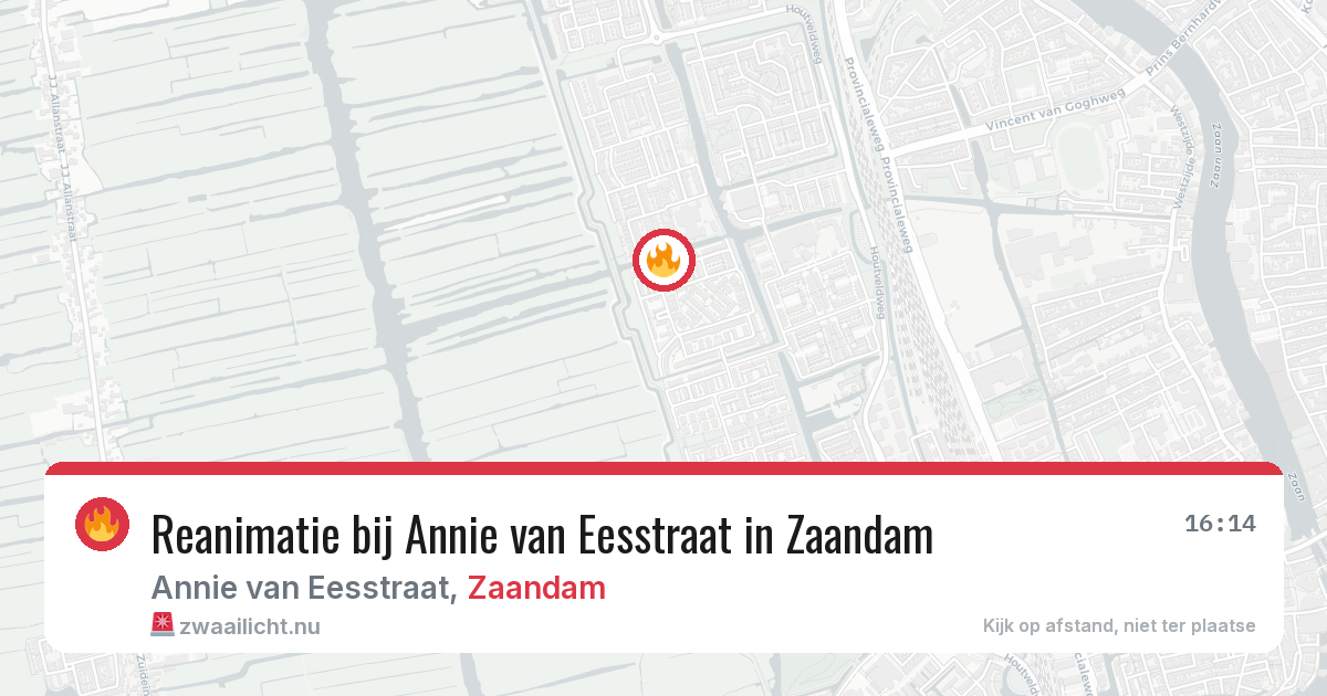 Reanimatie bij Annie van Eesstraat in Zaandam — 9 apr 2026