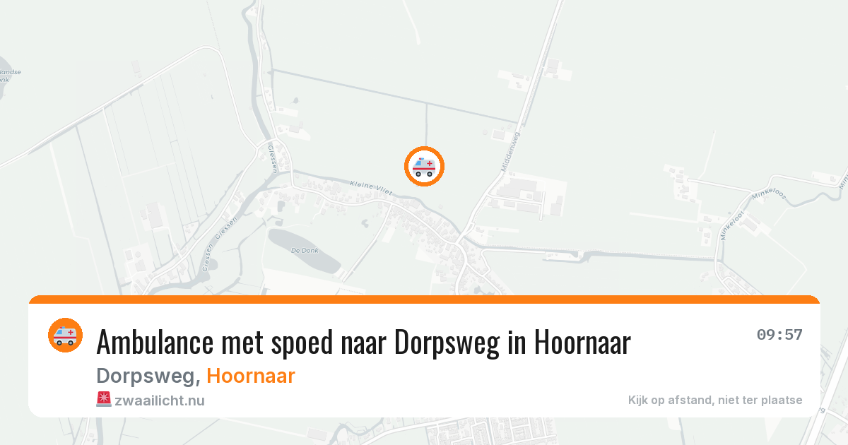 Ambulance met spoed naar Dorpsweg in Hoornaar — 28 apr 2026