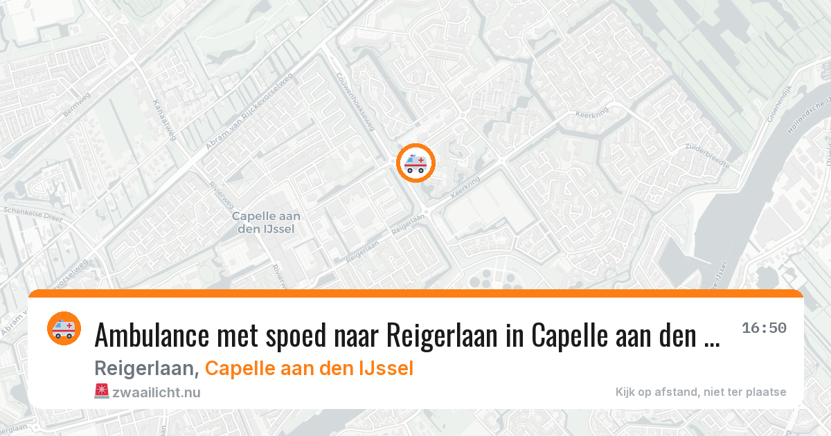 Ambulance met spoed naar Reigerlaan in Capelle aan den IJssel — 29 mei 2026