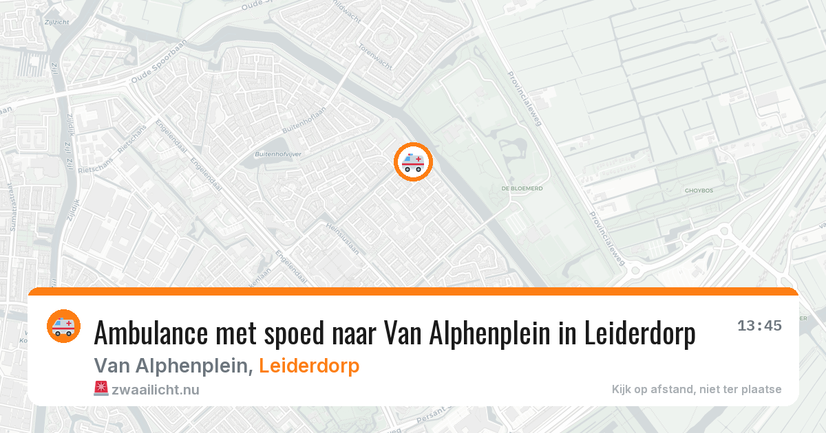 Ambulance met spoed naar Van Alphenplein in Leiderdorp — 12 jul 2026