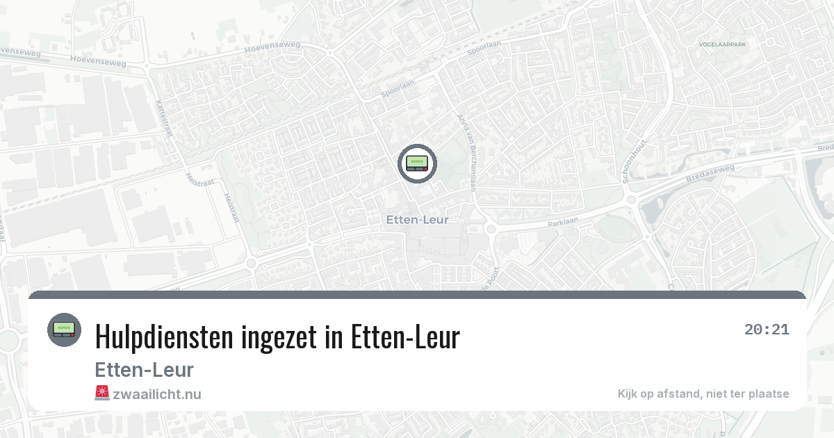 Hulpdiensten ingezet in Etten-Leur — 24 mrt 2026 | 🚨 Zwaailicht.nu