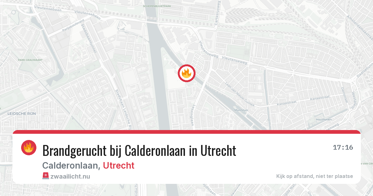 Brandgerucht bij Calderonlaan in Utrecht — 17 mei 2026