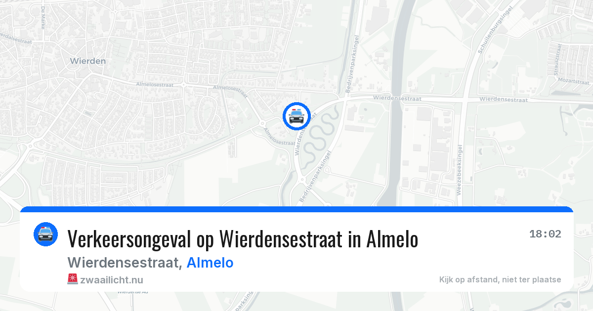 Verkeersongeval op Wierdensestraat in Almelo — 26 jan 2026