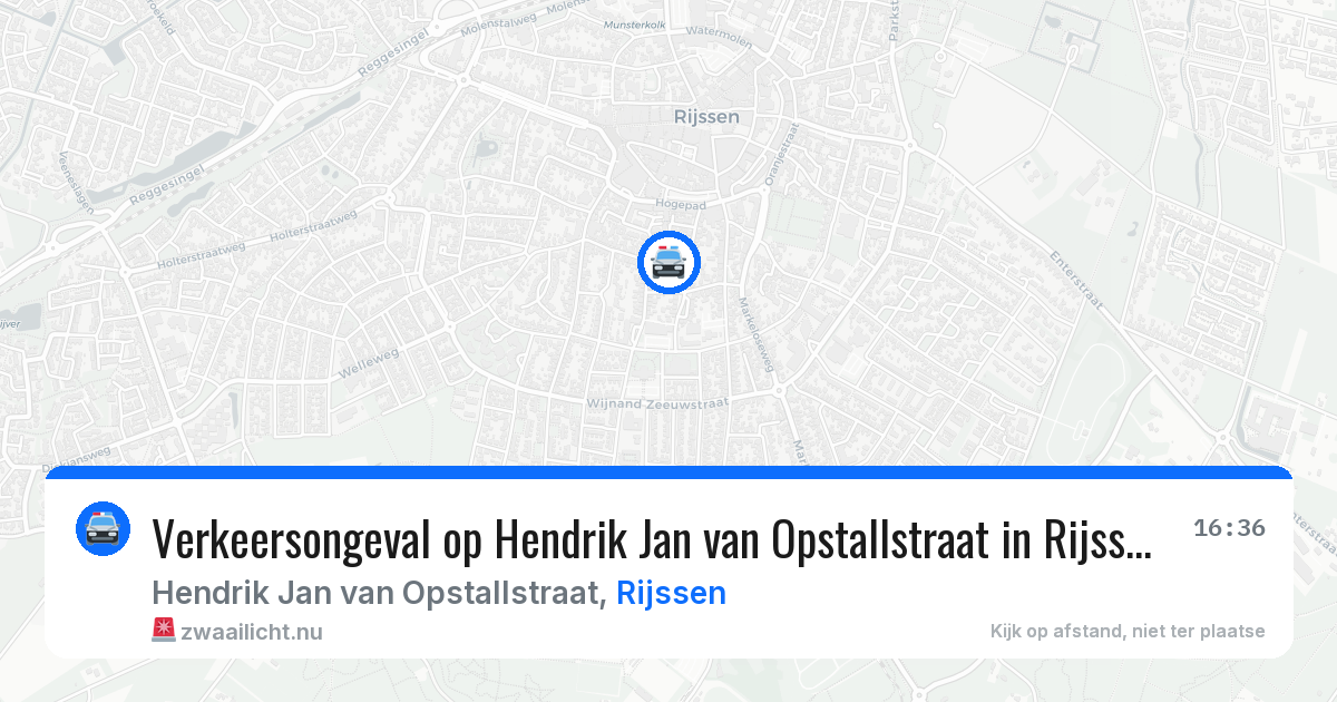 Verkeersongeval op Hendrik Jan van Opstallstraat in Rijssen — 21 mrt 2026