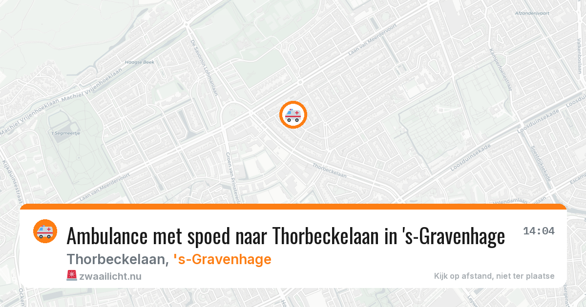 Ambulance met spoed naar Thorbeckelaan in 's-Gravenhage — 6 mei 2026