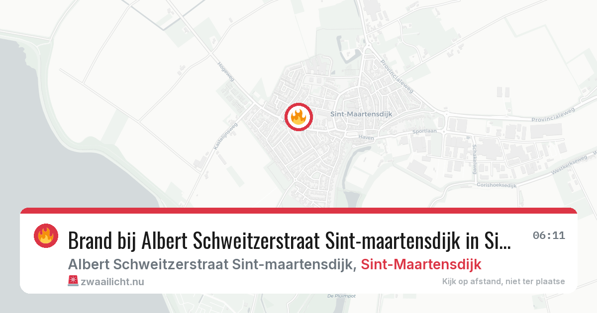 Brand bij Albert Schweitzerstraat Sint-maartensdijk in Sint-Maartensdijk — 21 jul 2026