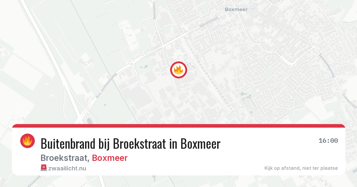 Buitenbrand bij Broekstraat in Boxmeer — 2 mei 2026