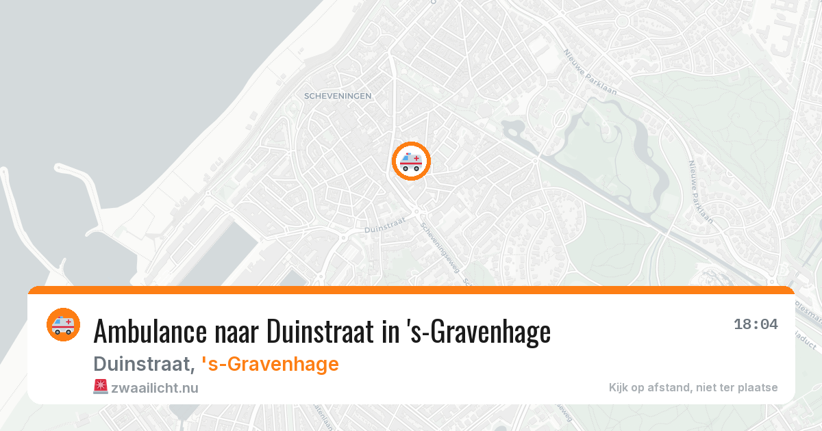 Ambulance naar Duinstraat in 's-Gravenhage — 17 jul 2026