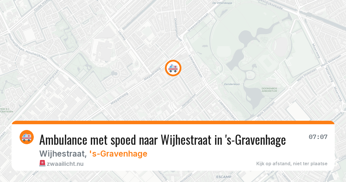 Ambulance met spoed naar Wijhestraat in 's-Gravenhage — 16 jul 2026