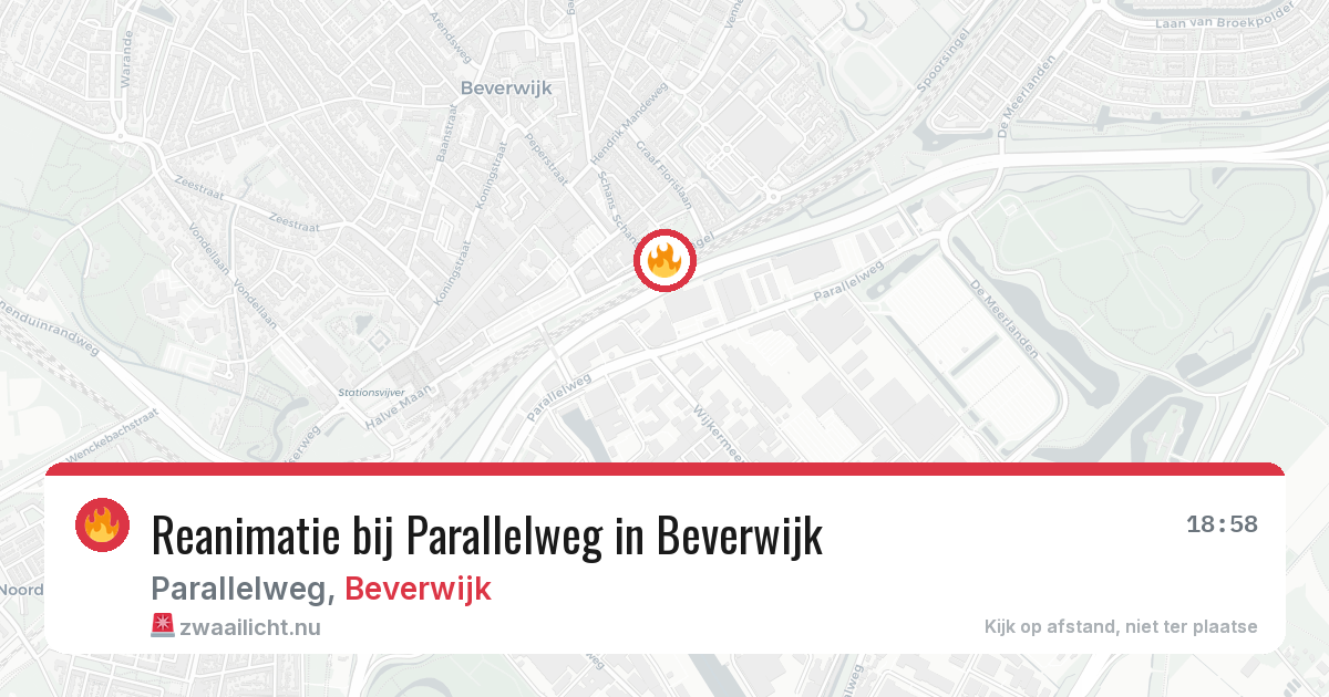Reanimatie bij Parallelweg in Beverwijk — 8 apr 2026