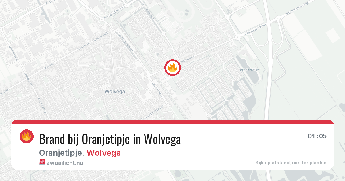 Brand bij Oranjetipje in Wolvega — 14 jul 2026