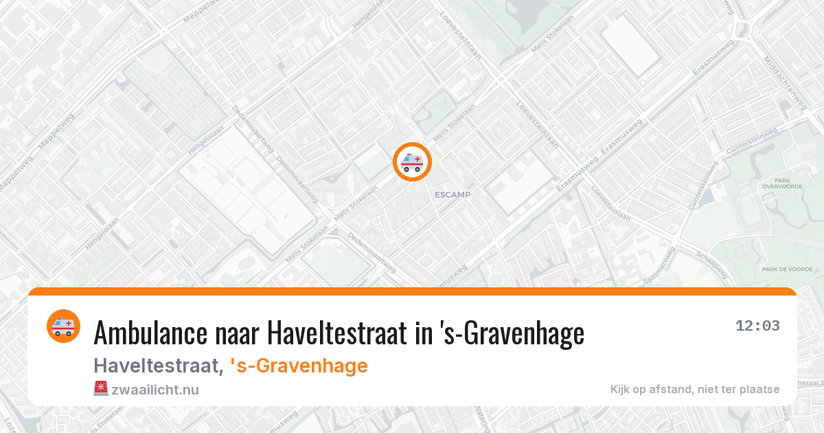 Ambulance naar Haveltestraat in 's-Gravenhage — 6 jun 2026