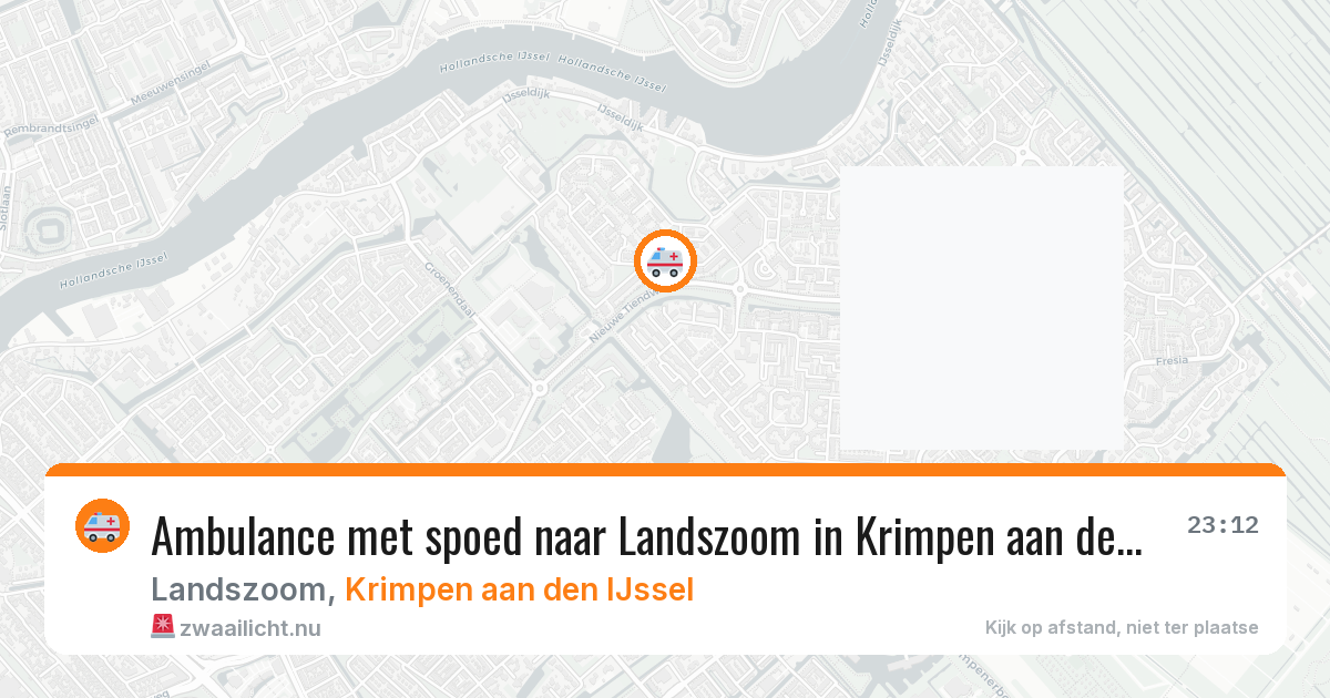 Ambulance met spoed naar Landszoom in Krimpen aan den IJssel — 10 jul 2026