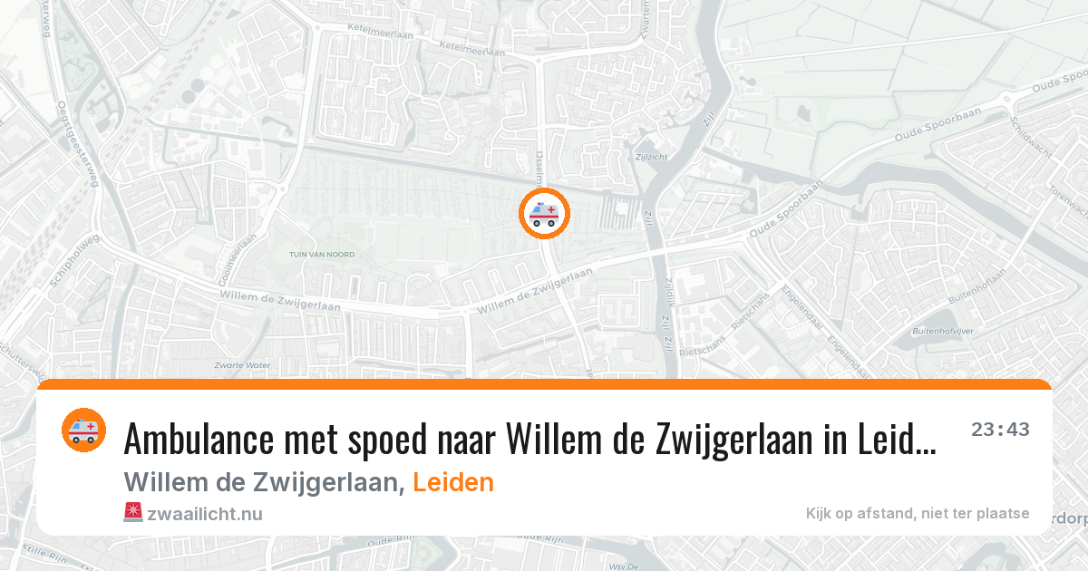 Ambulance met spoed naar Willem de Zwijgerlaan in Leiden — 24 feb 2026