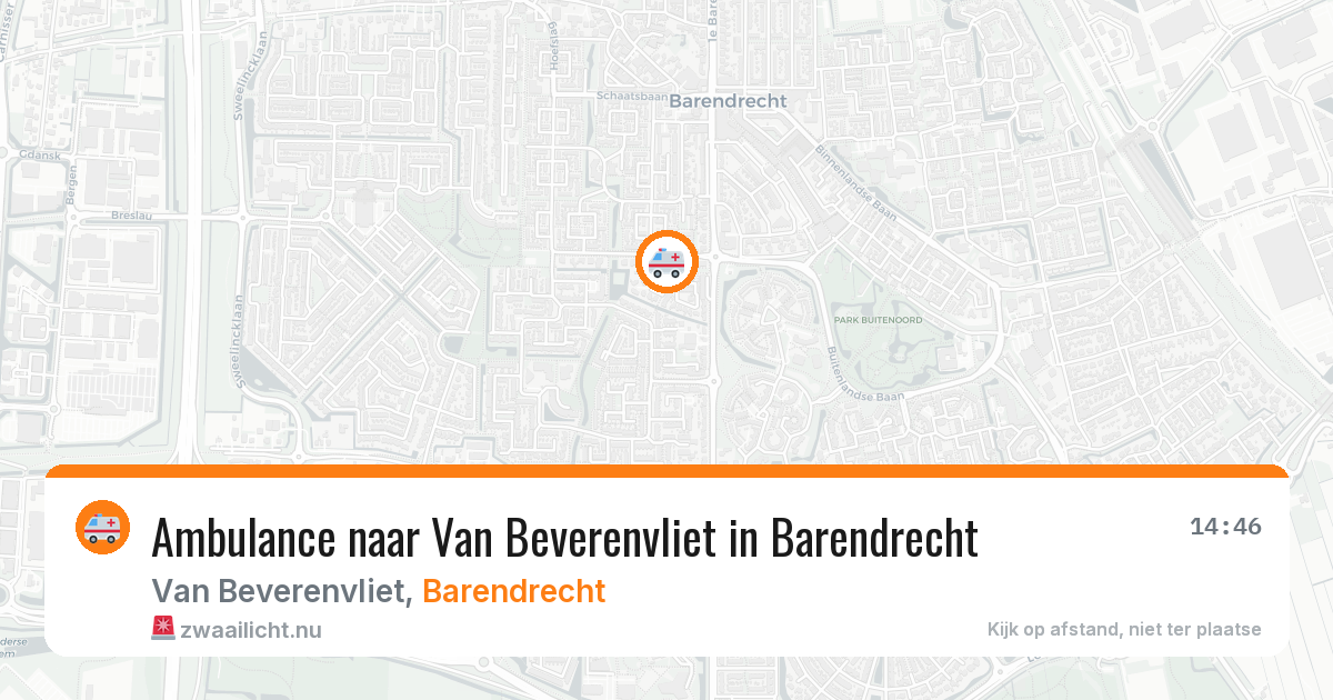 Ambulance naar Van Beverenvliet in Barendrecht — 24 mrt 2026