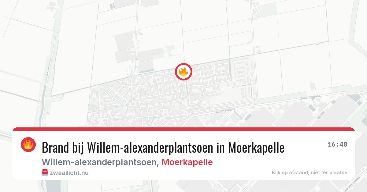Brand bij Willem-alexanderplantsoen in Moerkapelle — 5 jun 2026