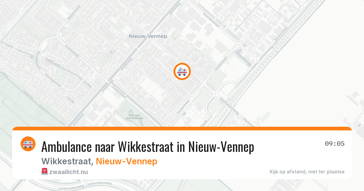 Ambulance naar Wikkestraat in Nieuw-Vennep — 22 jul 2026