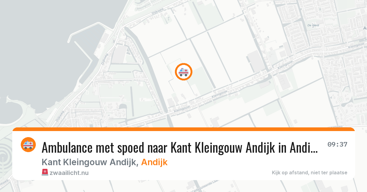 Ambulance met spoed naar Kant Kleingouw Andijk in Andijk — 21 mei 2026