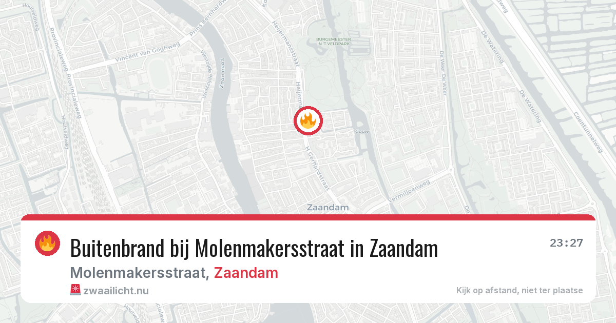 Buitenbrand bij Molenmakersstraat in Zaandam — 29 mei 2026