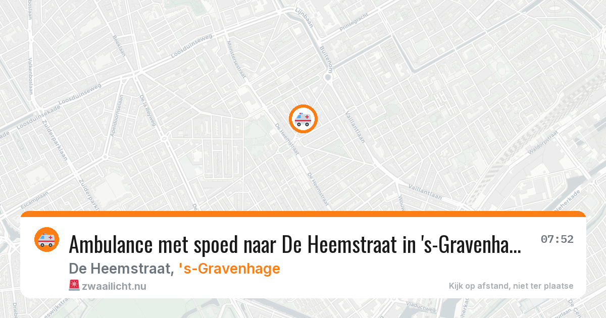 Ambulance met spoed naar De Heemstraat in 's-Gravenhage — 17 mrt 2026