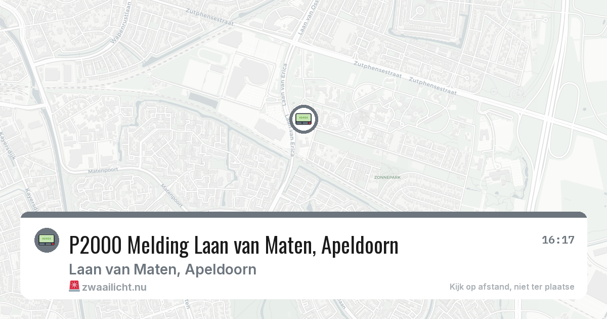 P2000 Melding Laan van Maten, Apeldoorn — 30 mei 2026