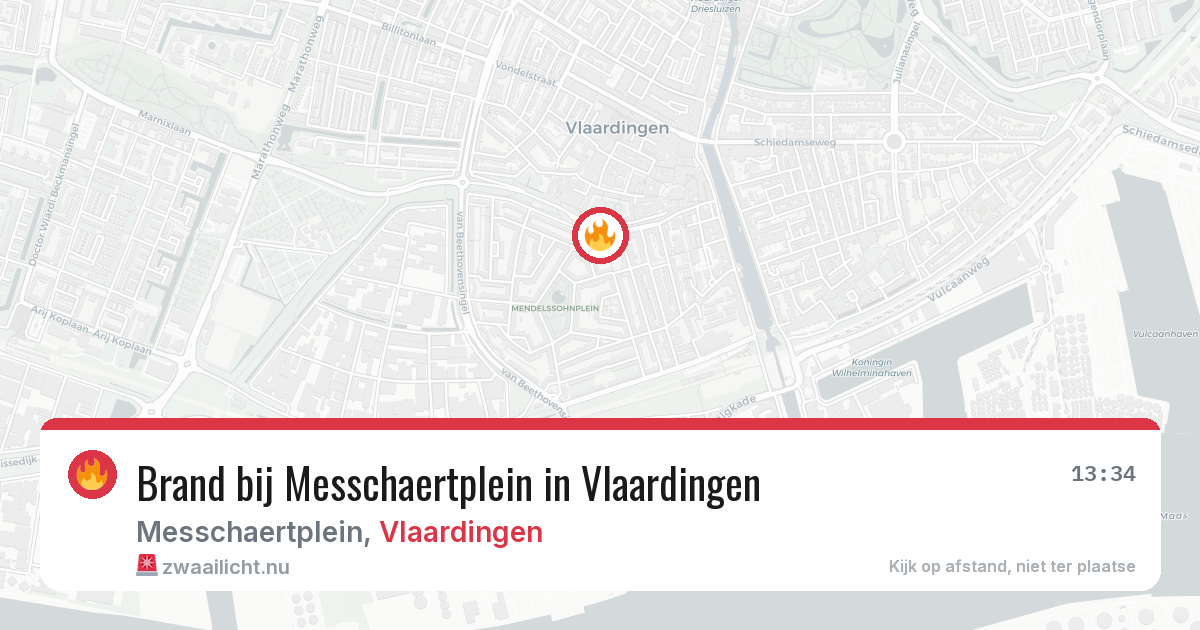 Brand bij Messchaertplein in Vlaardingen — 5 mei 2026