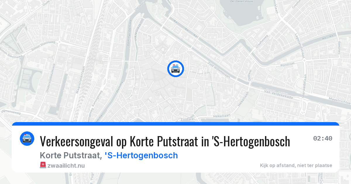 Verkeersongeval op Korte Putstraat in 'S-Hertogenbosch — 17 jul 2026