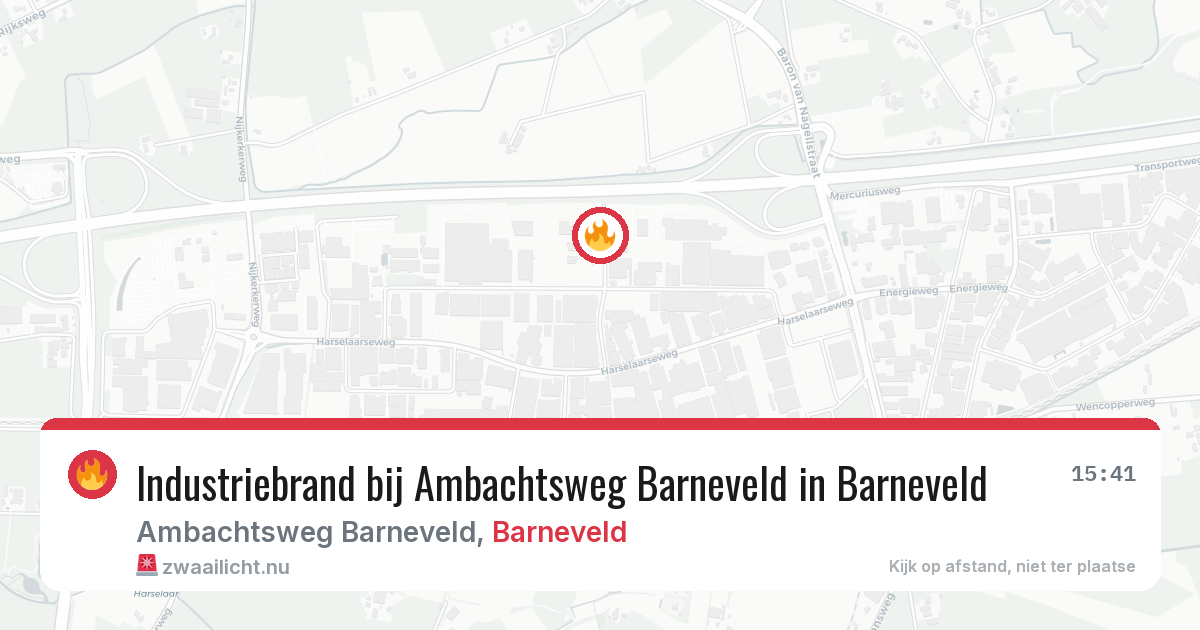 Industriebrand bij Ambachtsweg Barneveld in Barneveld — 14 jul 2026