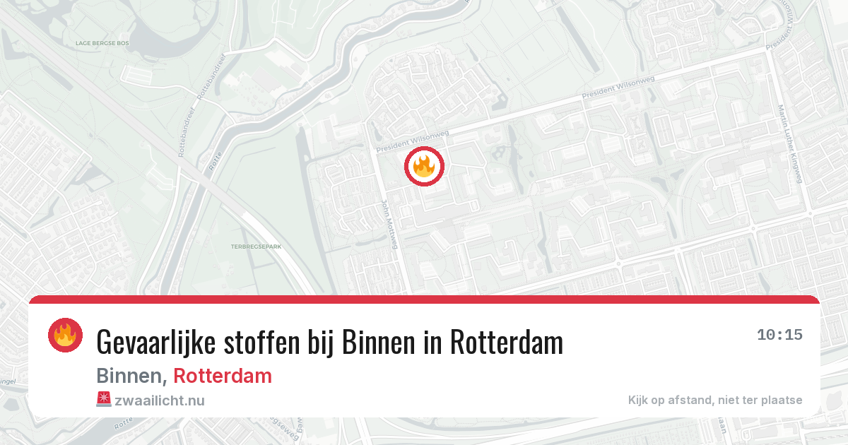 Gevaarlijke stoffen bij Binnen in Rotterdam — 22 apr 2026