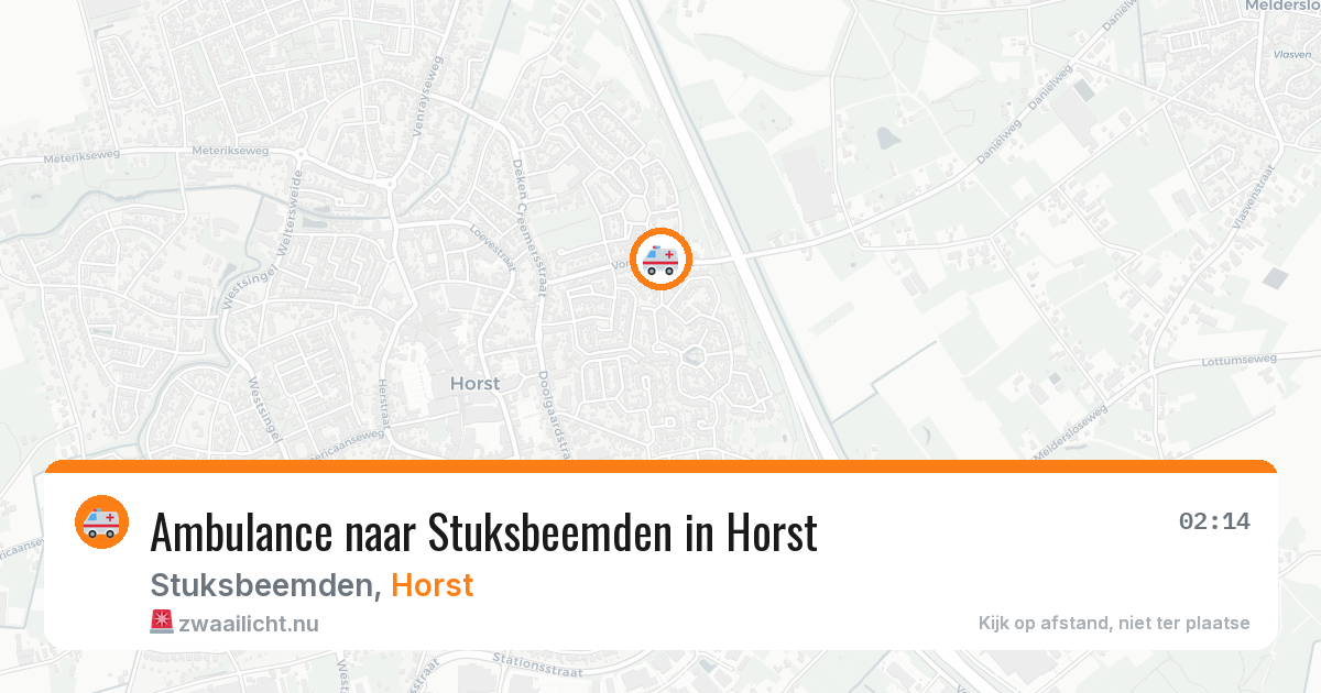 Ambulance naar Stuksbeemden in Horst — 12 jul 2026