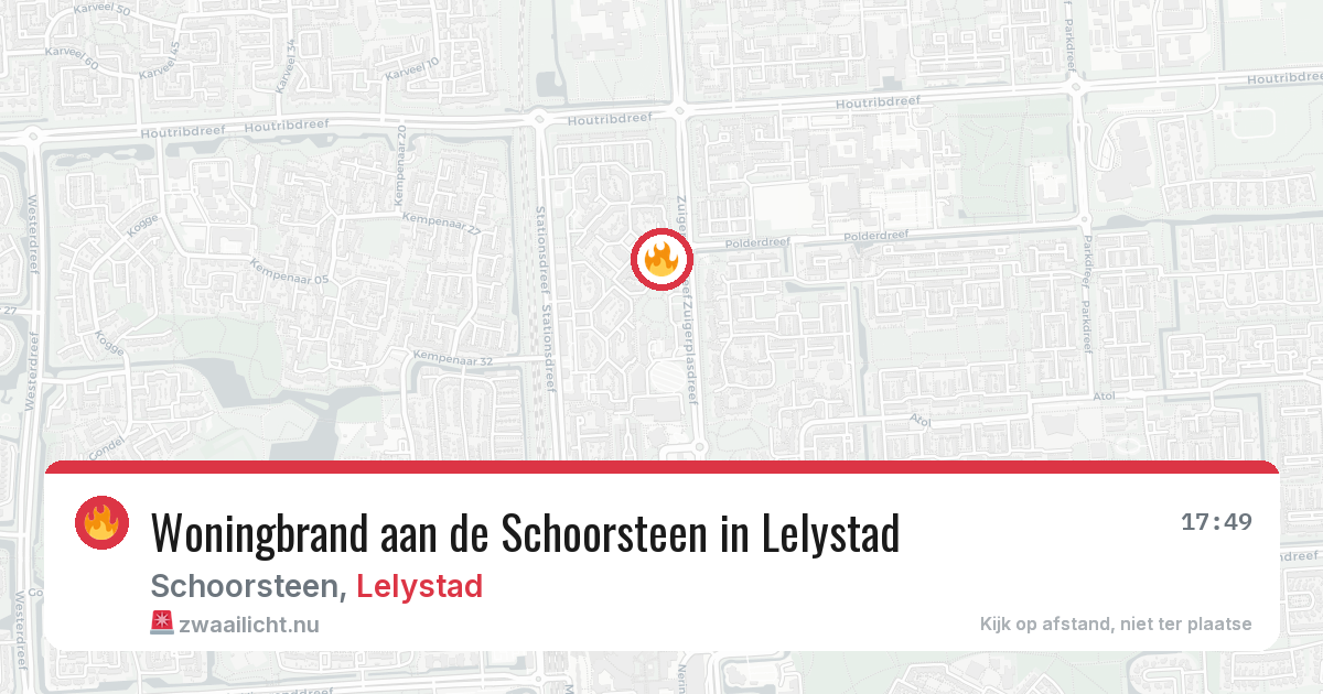 Woningbrand aan de Schoorsteen in Lelystad — 18 mei 2026