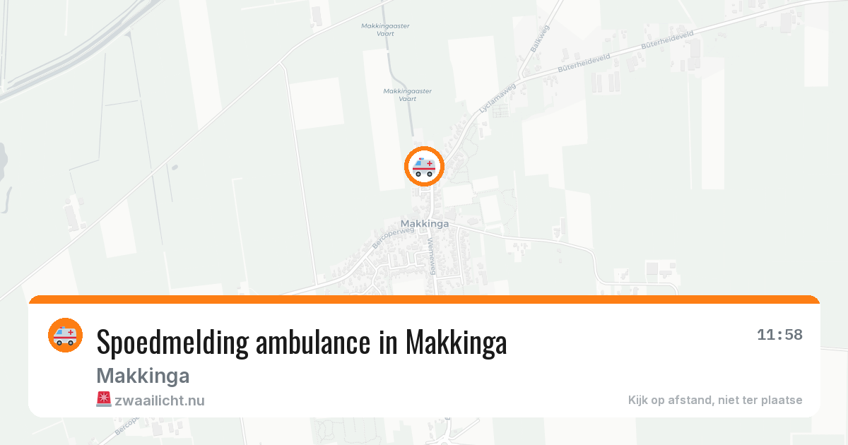 Spoedmelding ambulance in Makkinga — 24 mei 2026