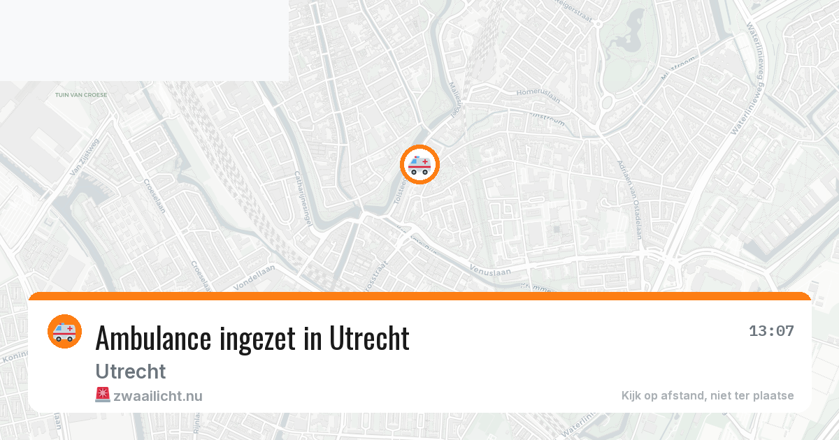Ambulance ingezet in Utrecht — 10 jul 2026