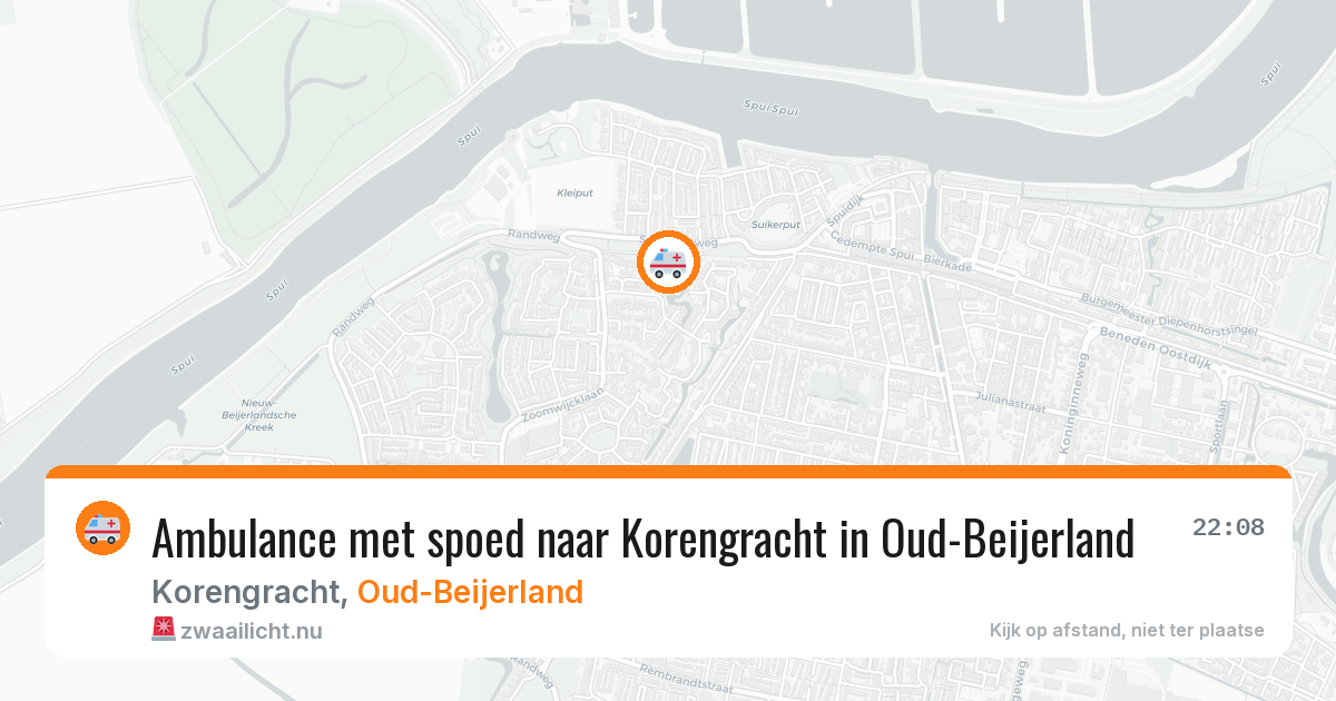 Ambulance met spoed naar Korengracht in Oud-Beijerland — 1 apr 2026