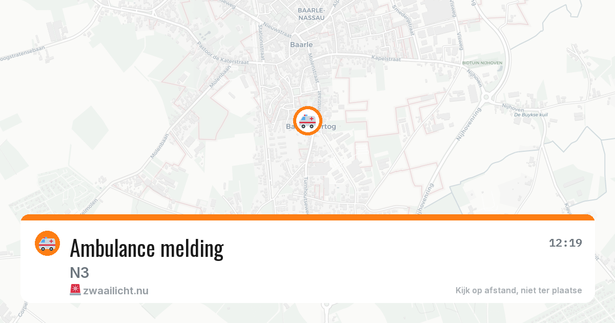 Ambulance melding — 16 mrt 2026 | 🚨 Zwaailicht.nu