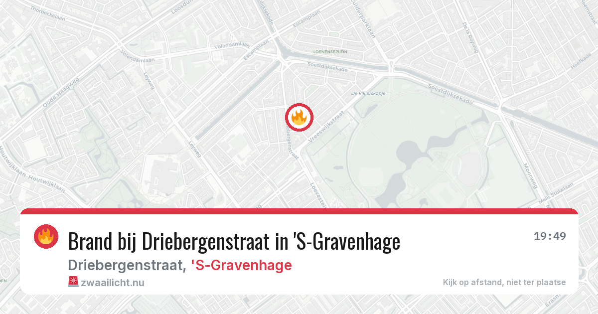 Brand bij Driebergenstraat in 'S-Gravenhage — 9 mei 2026