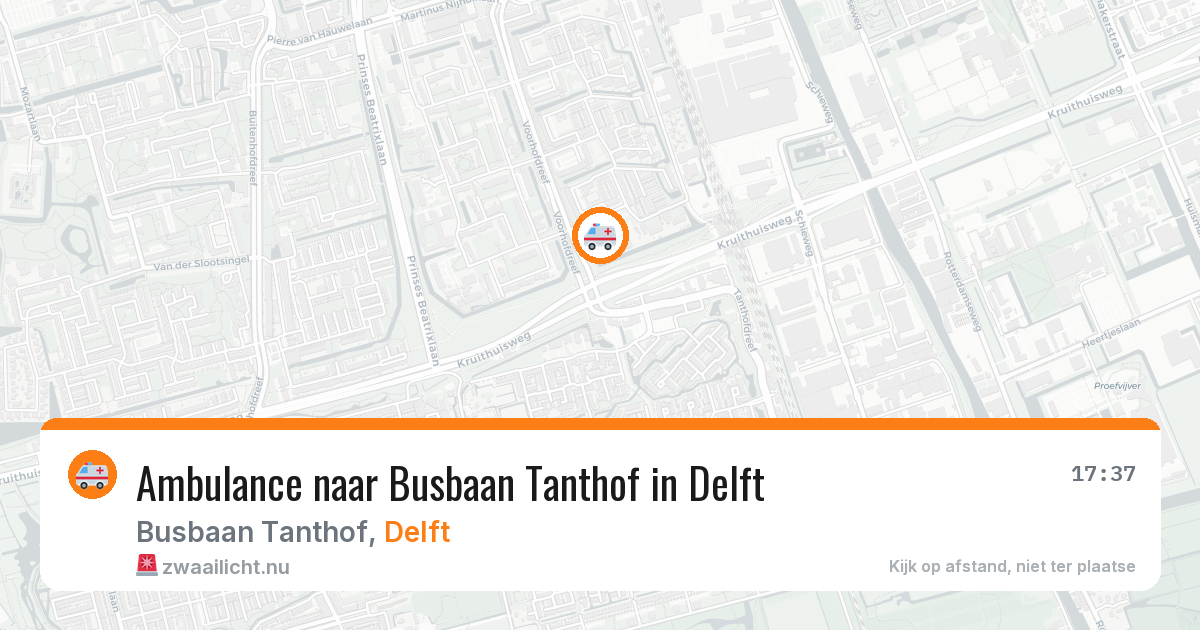 Ambulance naar Busbaan Tanthof in Delft — 1 jun 2026