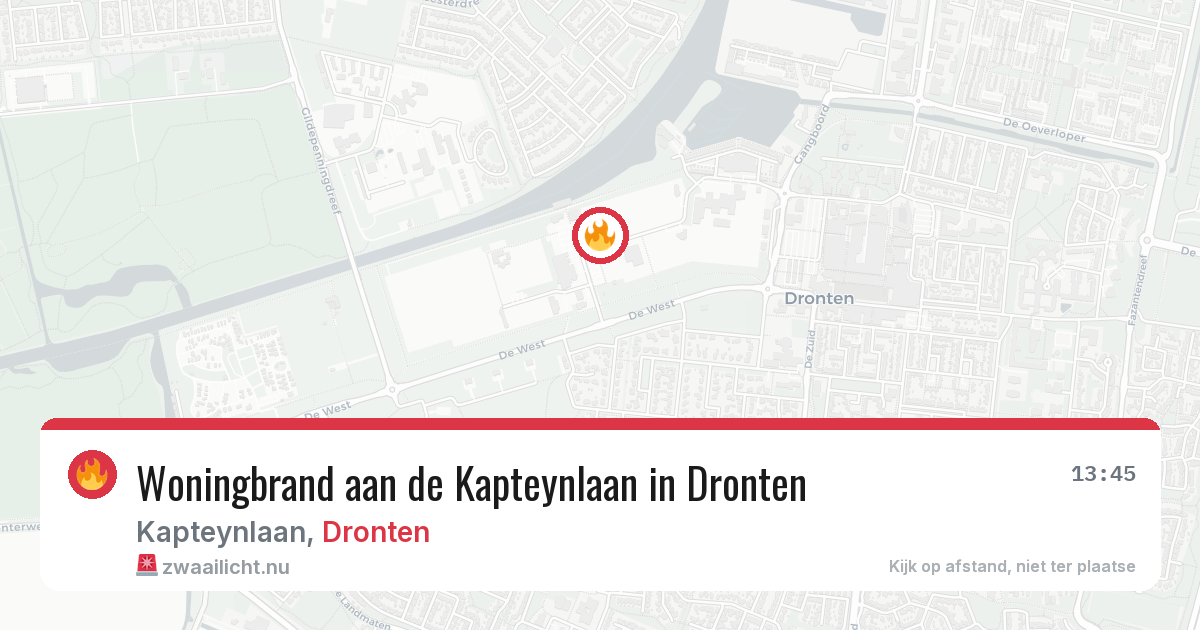Woningbrand aan de Kapteynlaan in Dronten — 31 mrt 2026