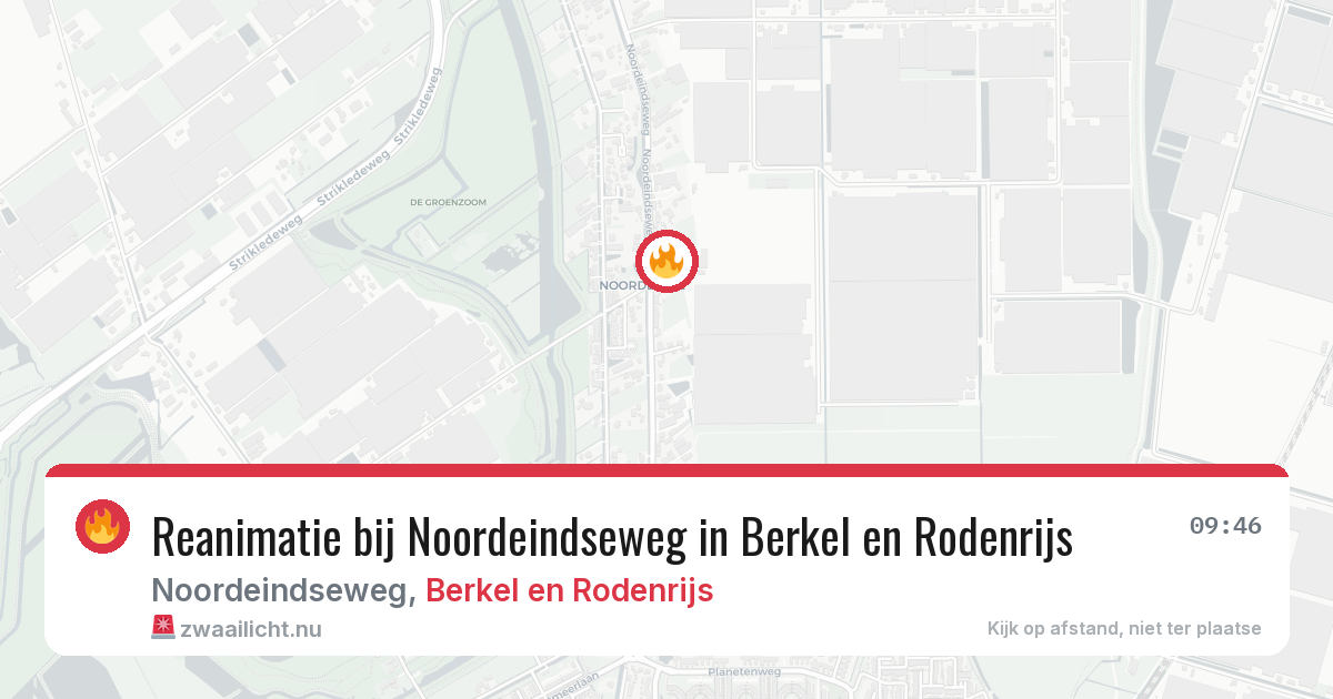 Reanimatie bij Noordeindseweg in Berkel en Rodenrijs — 24 mrt 2026